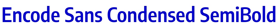 Encode Sans Condensed SemiBold police de caractère